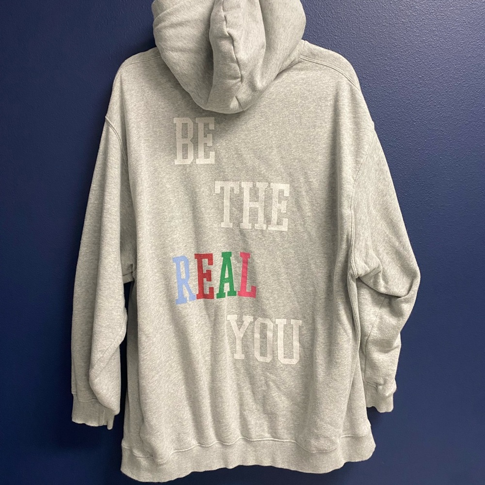 Aerie Light Gray Hoodie Sweater